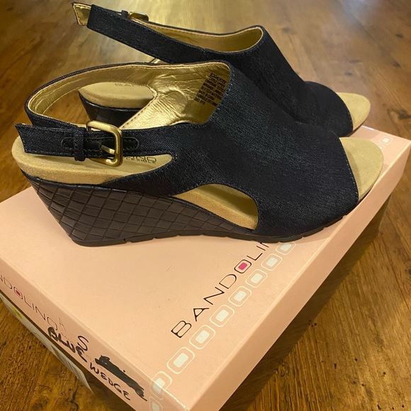 Summer Wedge Sandal ☀️Dark Denim sz 7 🔥 NWOT ☀️ - Picture 2 of 6